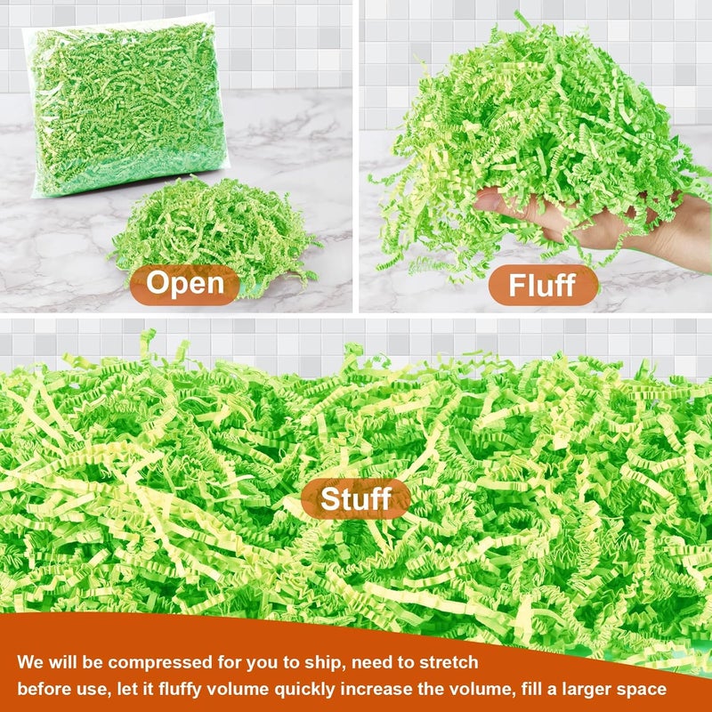 Darfukei Shredded Paper For Gift Baskets, Crinkle Paper Filler 1/2LB (8 oz) for easter basket grass, Crinkle Cut Paper Shred For Birthdays, Weddings,Boxes Bags, Anniversaries, Gift Wrapping - Image 3
